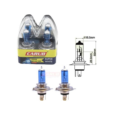 AMPÜL FAR BEYAZ IŞIK 12V H4 60-55W 0415005 CARUB