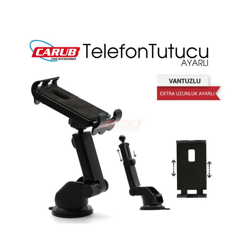 TELEFON TUTUCU + İPAD KIZAKLI AYARLI VANTUZLU 5901004 CARUB