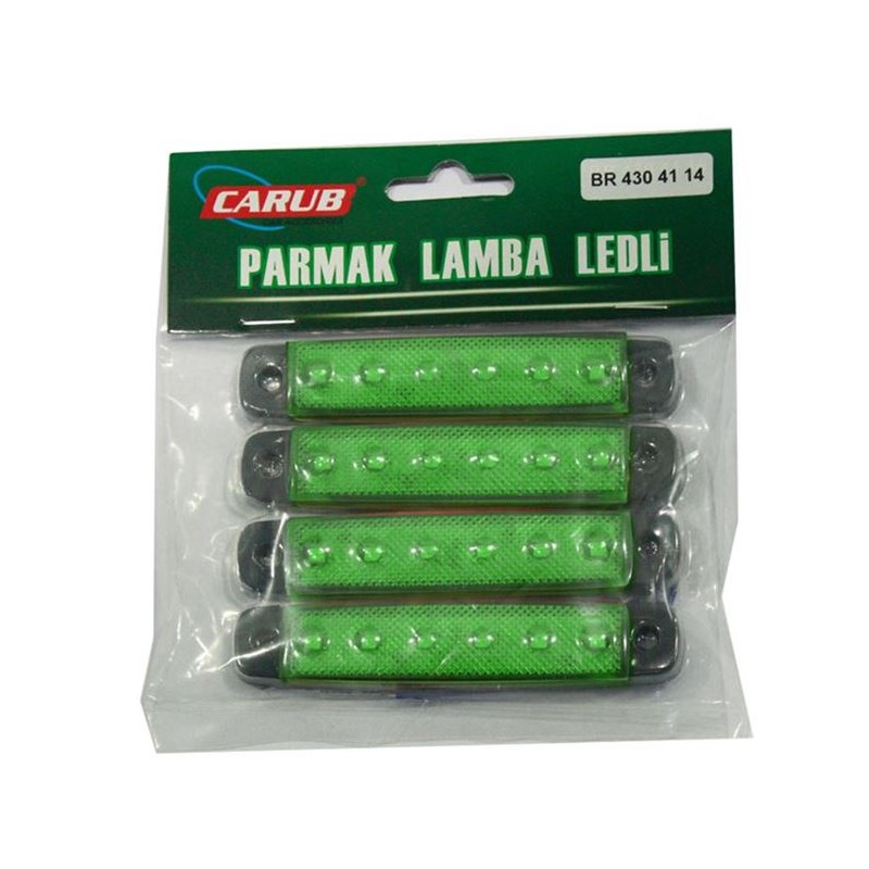 LED LAMBA PARMAK 6 LED YEŞİL 24V 4LÜ 4304114 CARUB