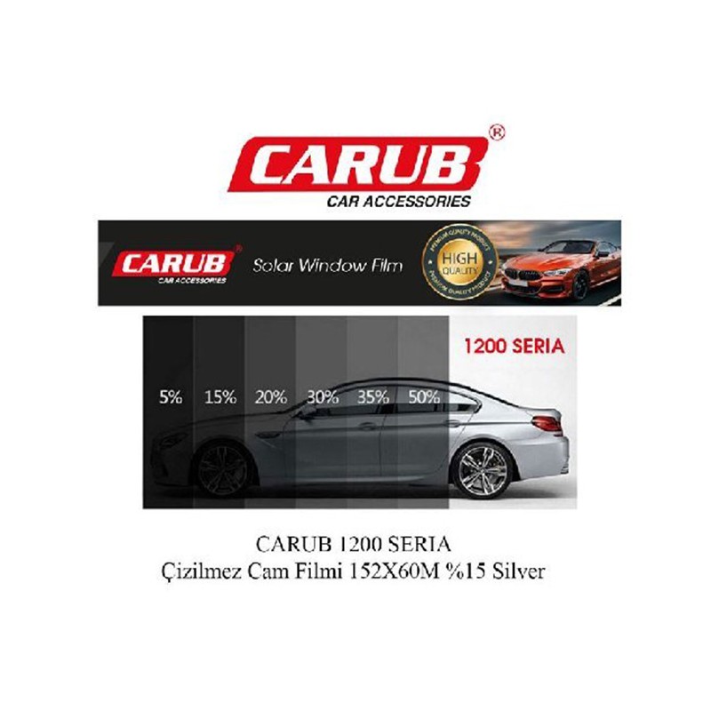 CAM FİLMİ ÇİZİLMEZ AYNALI SİLVER %15 152CMX60M CARUB SIERRA 1236378 CA