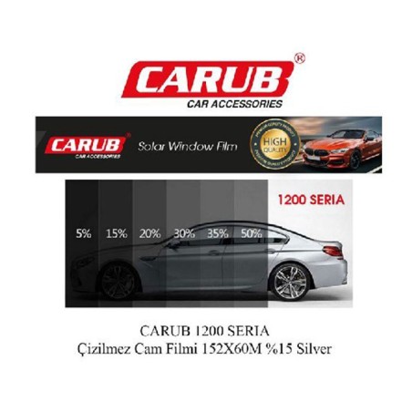 CAM FİLMİ ÇİZİLMEZ AYNALI SİLVER %15 152CMX60M CARUB SIERRA 1236378 CA