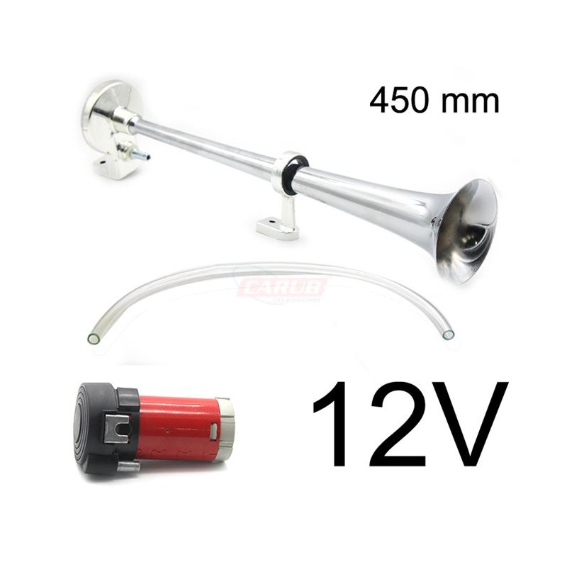 KORNA HAVA MOTORLU MARİNE TEK BORU KROM 12V 2751518 CARUB