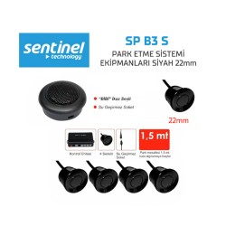 PARK SENSÖRÜ BUZZERLİ 4 GÖZLÜ SİYAH S B3 S SP-B3-S SENTİNEL