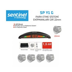 PARK SENSÖRÜ EKRANLI 4 GÖZLÜ GRİ SP Y1-G SP-Y1-G SENTİNEL