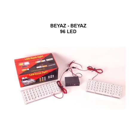 ÇAKAR LAMBA PANJUR İÇİ D.DÖRTGEN 96 LED BEYAZ-BEYAZ 185X65 250304 CONS