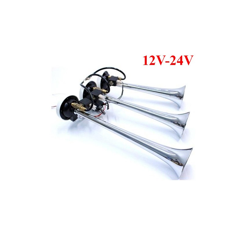 KORNA HAVALI 3 BORULU NİKELAJLI 12V-24V SK 25 SK-25 SENTİNEL