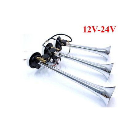 KORNA HAVALI 3 BORULU NİKELAJLI 12V-24V SK 25 SK-25 SENTİNEL
