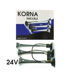 KORNA HAVALI 3 BORULU ARAP 24V NİKELAJLI 1 MELODİ-1 DÜZ 2751582 CARUB