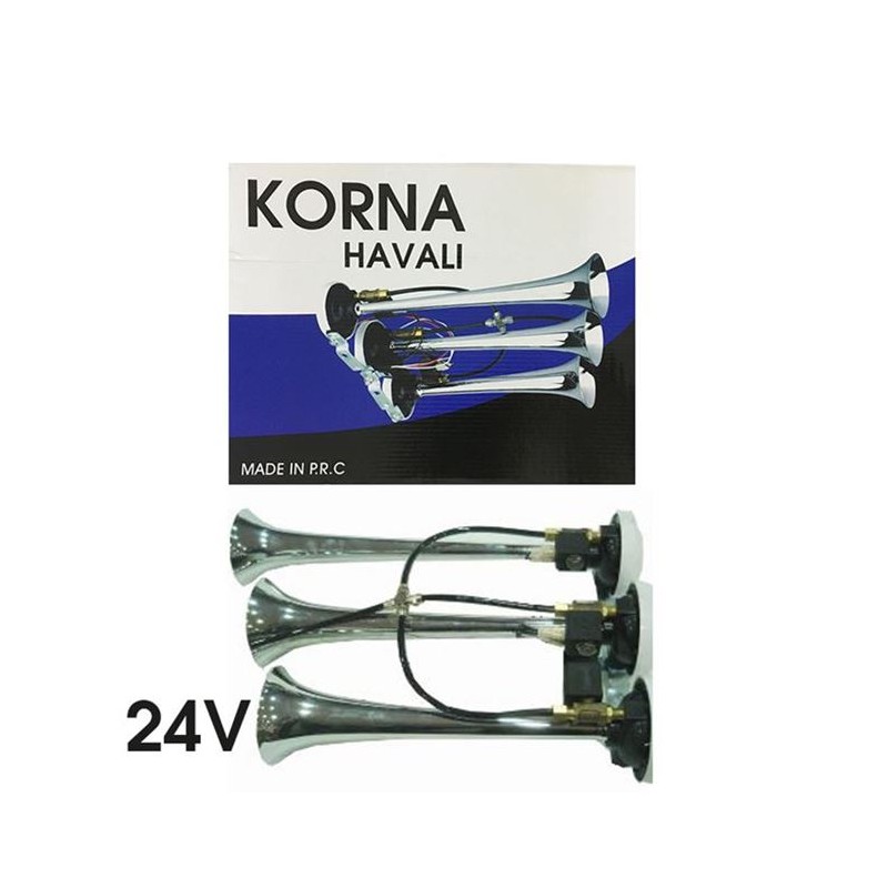 KORNA HAVALI 3 BORULU ARAP 24V NİKELAJLI 1 MELODİ-1 DÜZ 2751582 CARUB