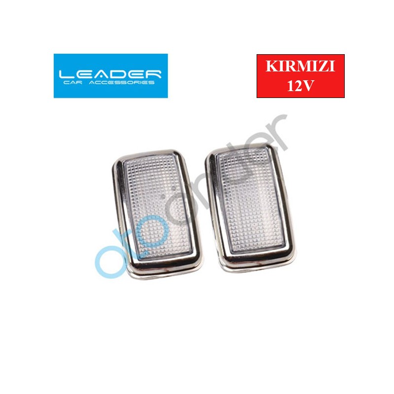 LEDLİ LAMBA DEKOR DİKDÖRTGEN KIRMIZI LR 157R 12V LR-157R-12V LEADER