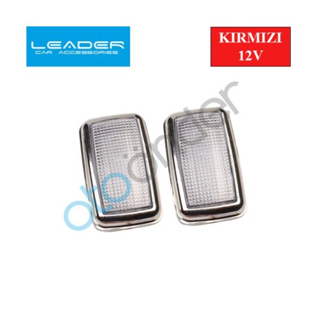 LEDLİ LAMBA DEKOR DİKDÖRTGEN KIRMIZI LR 157R 12V LR-157R-12V LEADER