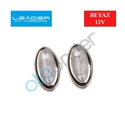 LEDLİ LAMBA DEKOR OVAL BEYAZ LR 158W 12V LR-158W-12V LEADER