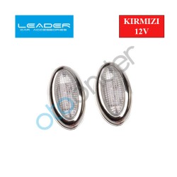 LEDLİ LAMBA DEKOR OVAL KIRMIZI LR 158R 12V LR-158R-12V LEADER