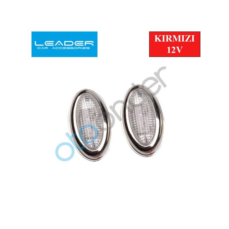 LEDLİ LAMBA DEKOR OVAL KIRMIZI LR 158R 12V LR-158R-12V LEADER