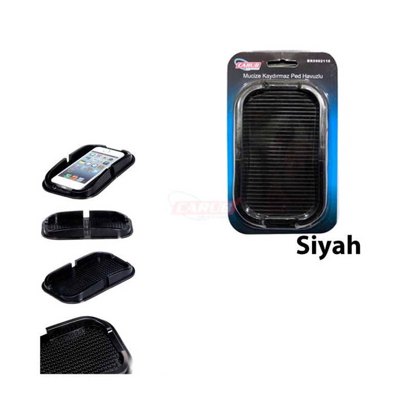 KAYDIRMAZ PED TORPİDO ÜSTÜ SİLİKONLU HAVUZLU SİYAH 5902116 CARUB