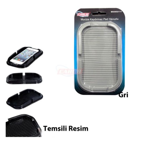 KAYDIRMAZ PED TORPİDO ÜSTÜ SİLİKONLU HAVUZLU GRİ 5902117 CARUB