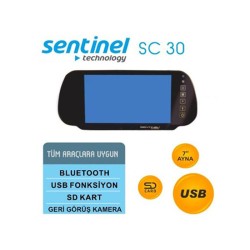EKRAN 3.5 TFT LED ÇİFT VİDEO GİRİŞ USB + SD KART SC 30 SC-30 SENTİNEL