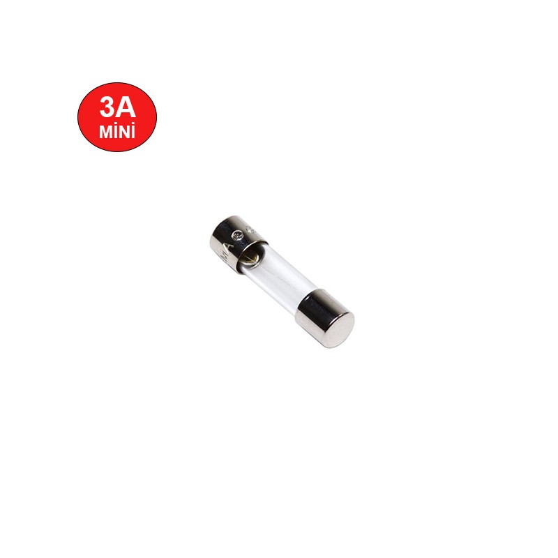 SİGORTA CAM 3 AMPER MİNİ CS 3 CS-3 İTHAL