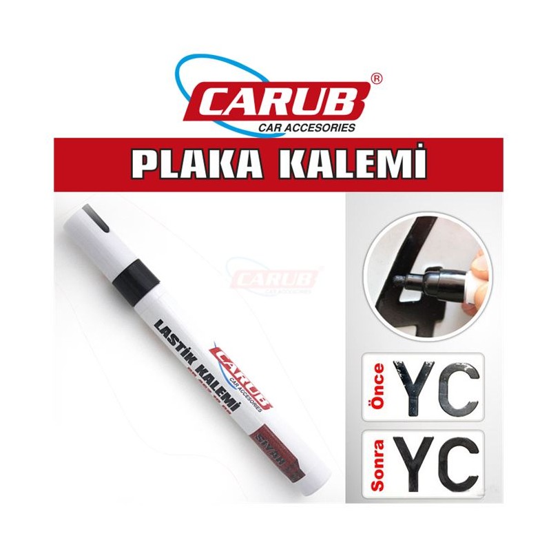 PLAKA YAZMA KALEMİ SİYAH BİLYALI VAKUM 4621008 CARUB
