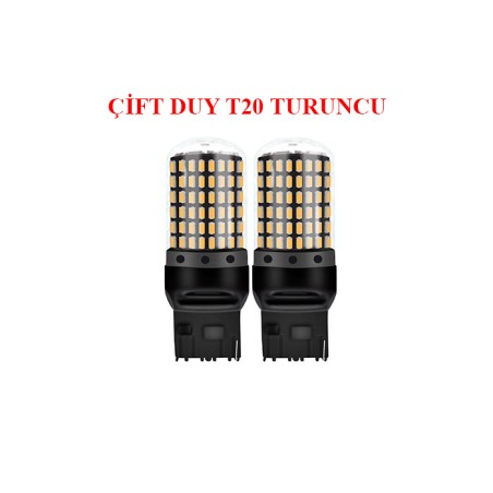 AMPÜL DİPSİZ LED 12V ÇİFT DUY 36 LED SMD CANBUS TURUNCU KGN 4504004 KG