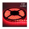 ELASTİK LED SİLİKONLU 5MT 3 ÇİPLİ 12V KIRMIZI KGN 2501010 KGN