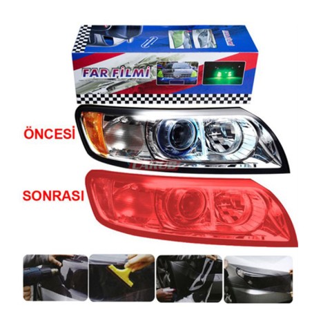FAR STOP FİLMİ KIRMIZI 30CMX10MT 1190467 CARUB