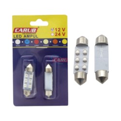 AMPÜL SOFİT LED 12V 6 LEDLİ SMD MAVİ 0402231 CARUB