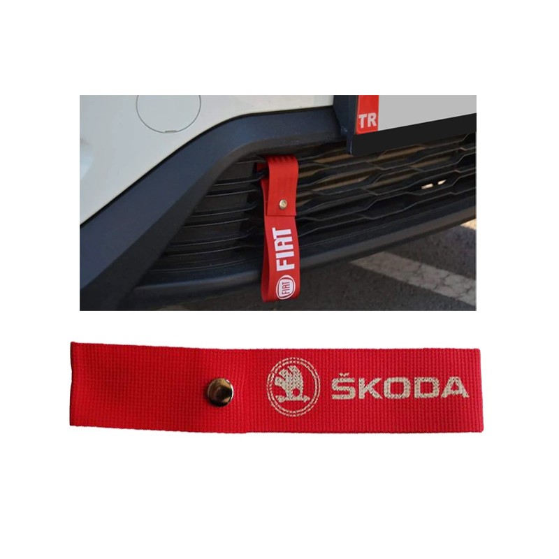 TAMPON ÇEKİ İPİ DİL SKODA KIRMIZI KUMAŞ TCİSK YERLİ