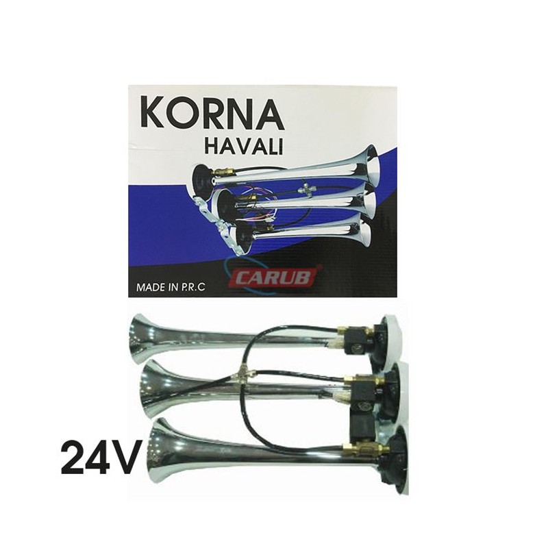 KORNA HAVALI 3 BORULU ARAP 24V NİKELAJLI 1 MELODİ-1 DÜZ 2751582 275158