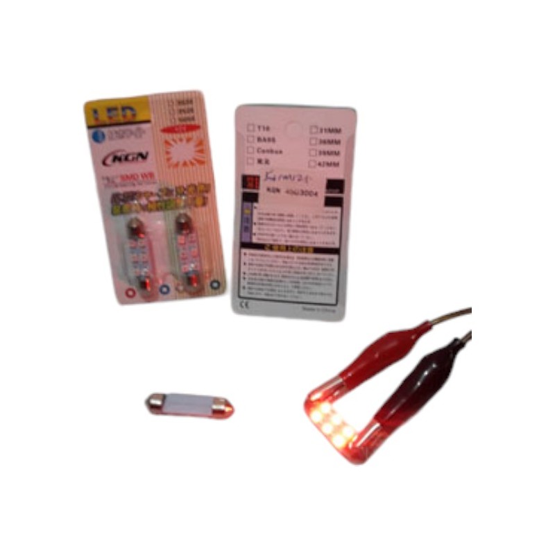 AMPÜL SOFİT LED 12V T39 6 LED KIRMIZI 4503004 KGN
