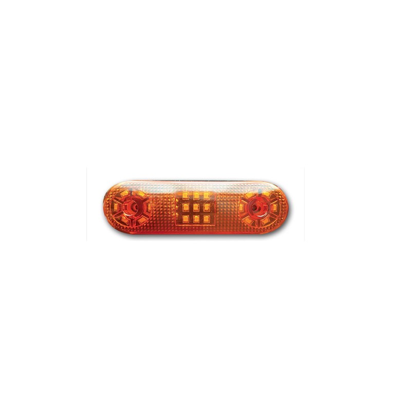 LEDLİ LAMBA UNİVERSAL 18 LED SİNYALLİ SARI 12-24V 115X40MM FT 316S FT-