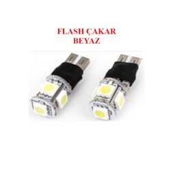 AMPÜL DİPSİZ LED 12V 9 LED FLASH ÇAKAR BEYAZ 4501008 KGN