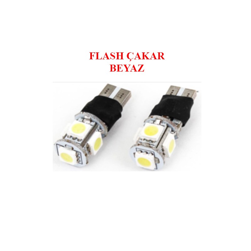 AMPÜL DİPSİZ LED 12V 9 LED FLASH ÇAKAR BEYAZ 4501008 KGN