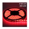 ELASTİK LED SİLİKONLU 5MT 300 LED 24V KIRMIZI 2502001 KGN