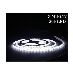 ELASTİK LED SİLİKONLU 5MT 300 LED 24V BEYAZ 2501005 2502002 KGN