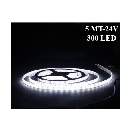ELASTİK LED SİLİKONLU 5MT 300 LED 24V BEYAZ 2501005 2502002 KGN
