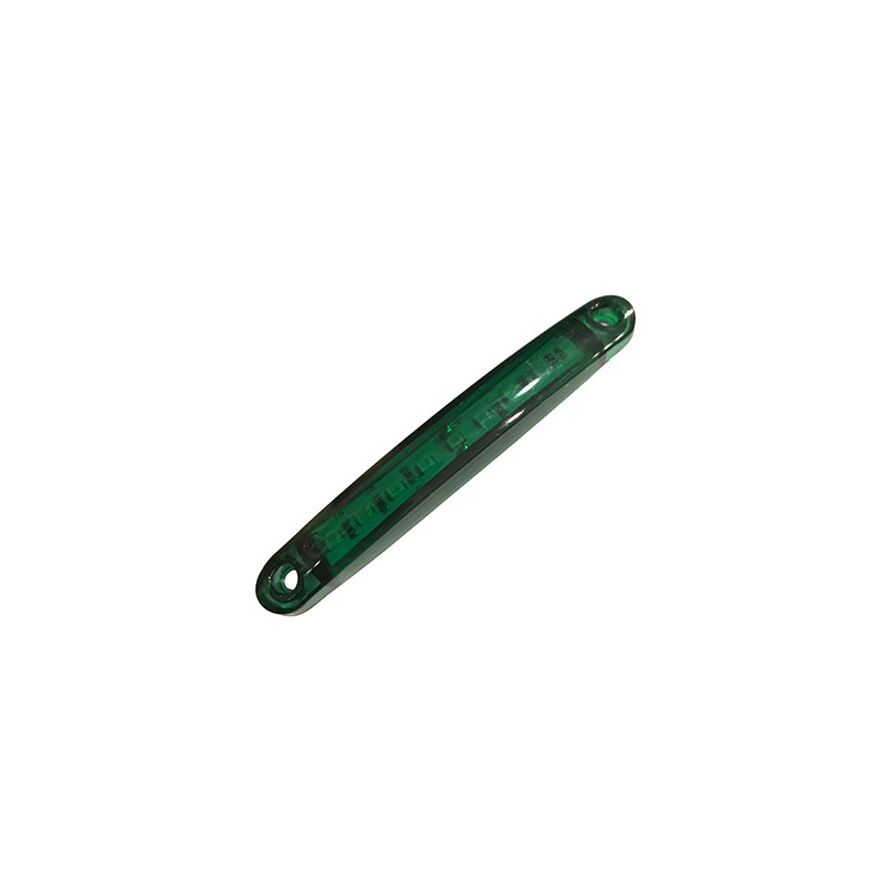 LEDLİ LAMBA PARMAK 9 LED KOMPLE ŞEFFAF İNCE TİP YEŞİL 12-24V 100X15MM