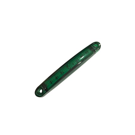 LEDLİ LAMBA PARMAK 9 LED KOMPLE ŞEFFAF İNCE TİP YEŞİL 12-24V 100X15MM