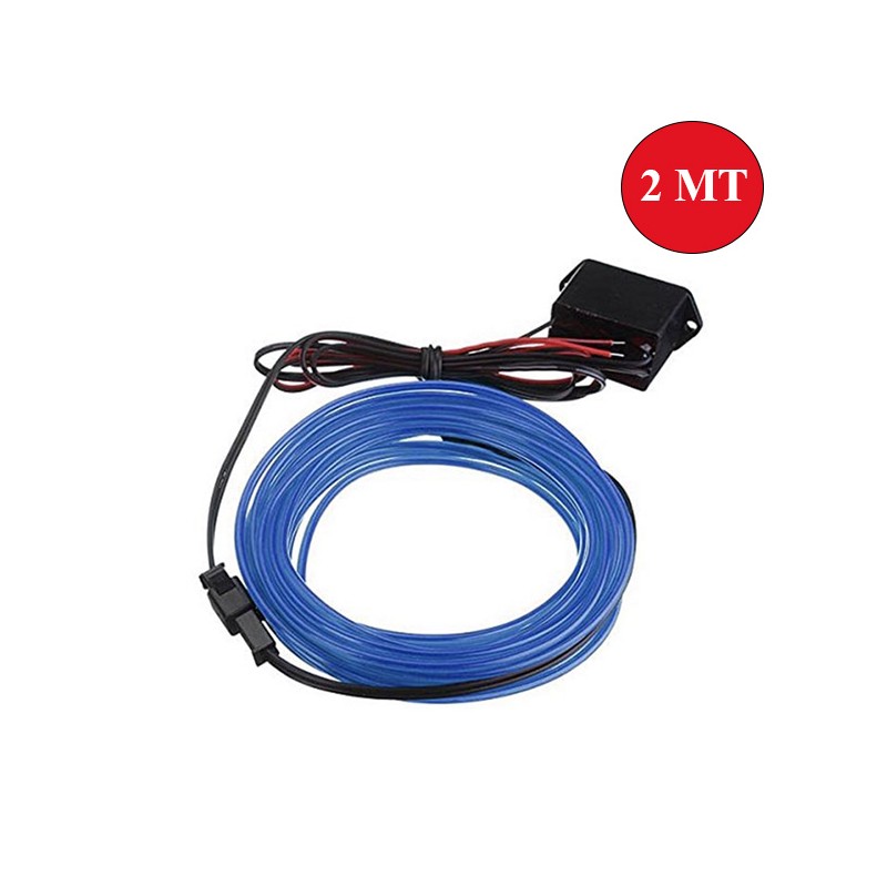 ELASTİK NEON KABLO 2MT SIKIŞTIRMALI 12V KOYU MAVİ 0803026 KGN