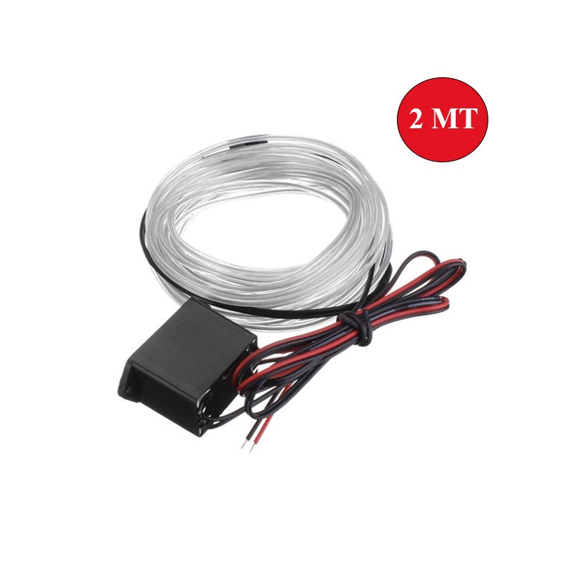 ELASTİK NEON KABLO 2MT SIKIŞTIRMALI 12V BEYAZ 0803023 KGN