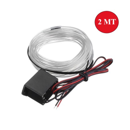 ELASTİK NEON KABLO 2MT SIKIŞTIRMALI 12V BEYAZ 0803023 KGN