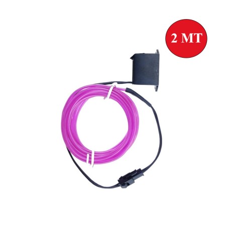 ELASTİK NEON KABLO 2MT SIKIŞTIRMALI 12V MOR 0803040 KGN