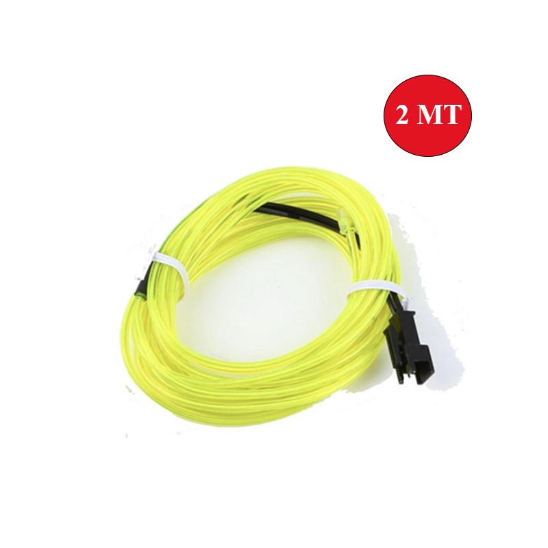 ELASTİK NEON KABLO 2MT SIKIŞTIRMALI 12V FOS. YEŞİL 0803041 KGN