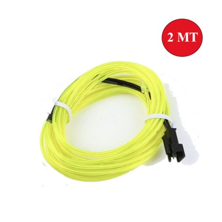 ELASTİK NEON KABLO 2MT SIKIŞTIRMALI 12V FOS. YEŞİL 0803041 KGN