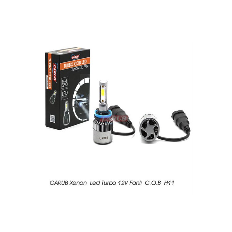 XENON LED TURBO SİLVER FANLI CARUB H11 0410974 CARUB