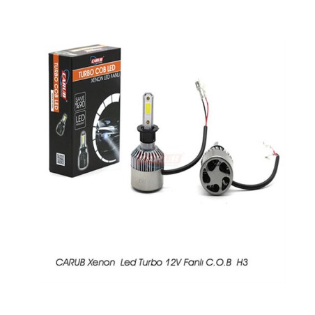 XENON LED TURBO SİLVER FANLI CARUB H3 0410972 CARUB