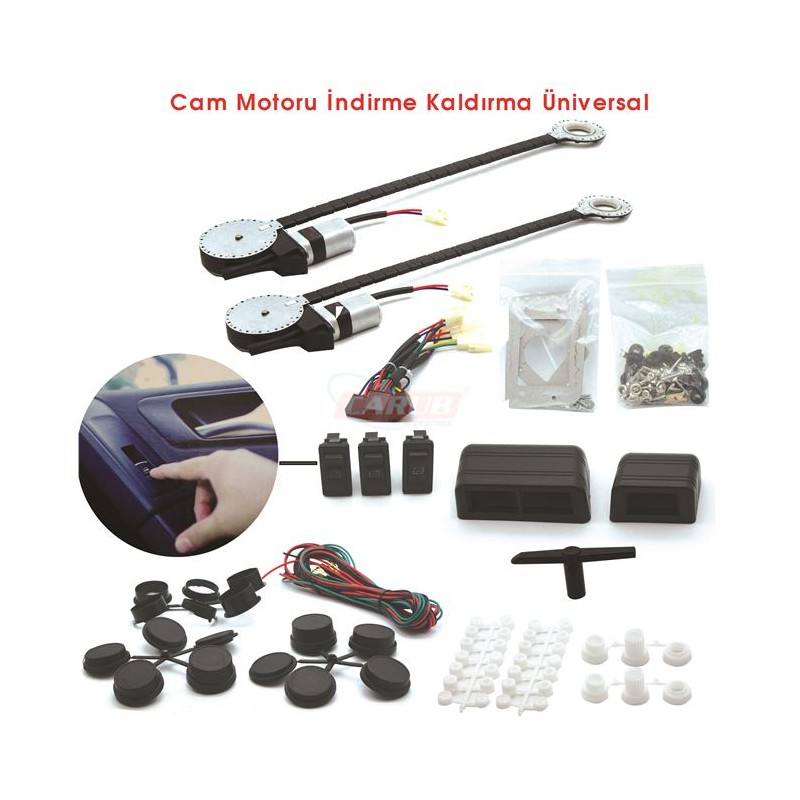 CAM KALDIRMA SETİ MOTORLU ÇOK APARATLI ÜNİVERSAL 4606002 CARUB