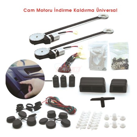 CAM KALDIRMA SETİ MOTORLU ÇOK APARATLI ÜNİVERSAL 4606002 CARUB