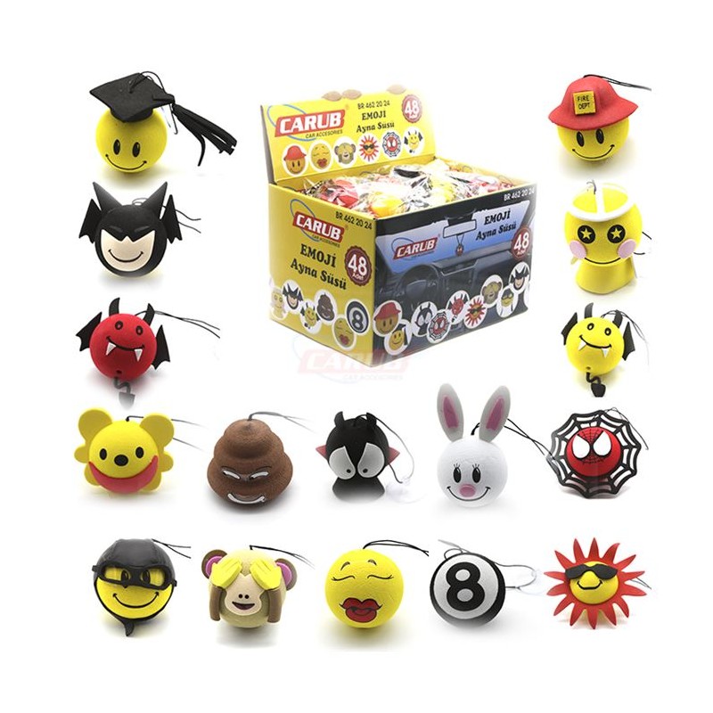 AYNA SÜSÜ MASKOT EMOJİ VANTUZLU 4622024 CARUB