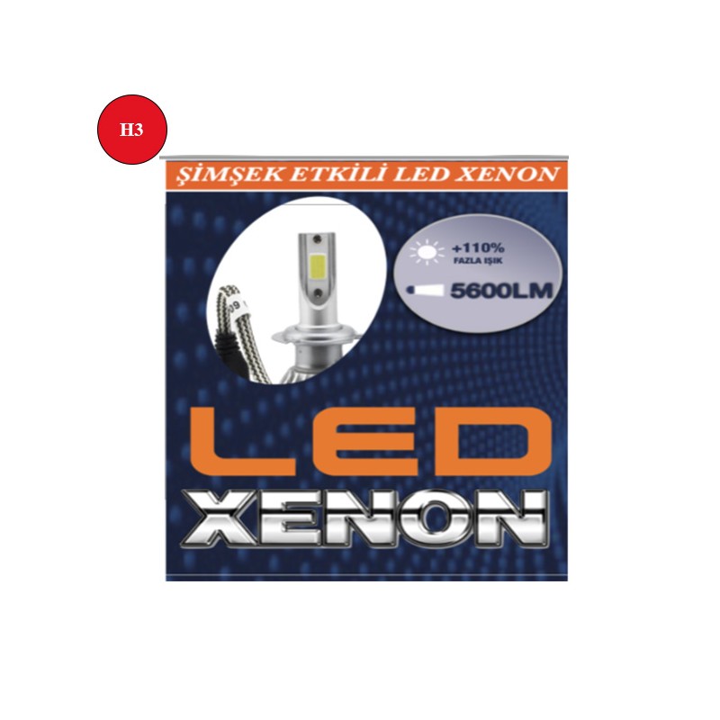 XENON LED TURBO SİLVER H3 8000K FANLI EKO GRNT.SİZ 0206002 KGN